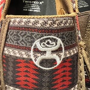 Twisted X HOOEY Red Aztec slip on shoes